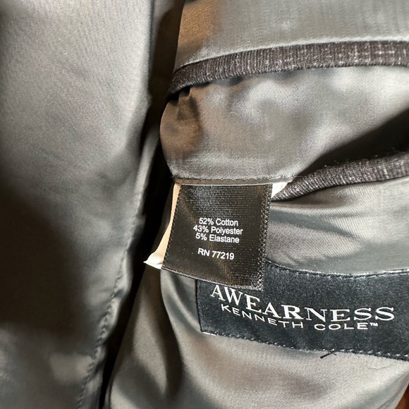 Awearness Kenneth Cole Men's Mock Neck Jacket in Charcoal - Picture 7 of 8